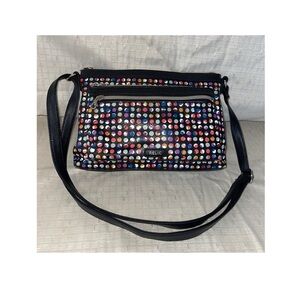 Relic Colorful Dot Pebbled Leather Crossbody Bag